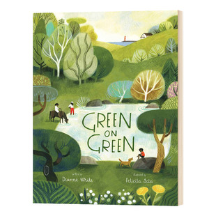 英文版 踏青 英文原版 Sala Green 绘本 精装 进口英语书籍儿童图书 自然 颜色 Felicita