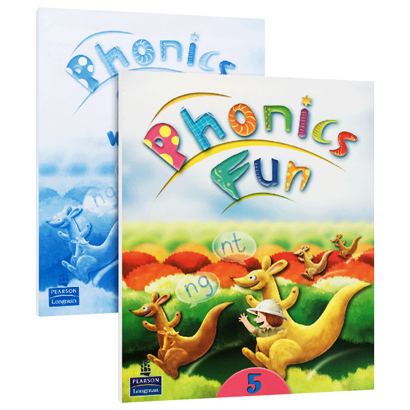 Longman Phonics Fun 5 英文原版 香港朗文少儿英语自然拼读5级别 学生用书含练习册 英文版进口原版英语书籍儿童图书