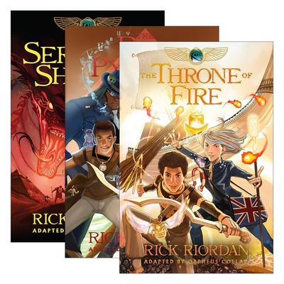 英文原版 The Kane Chronicles 埃及守护神系列3册 漫画版 Percy Jackson波西杰克逊第三季 英文版 进口英语原版书籍