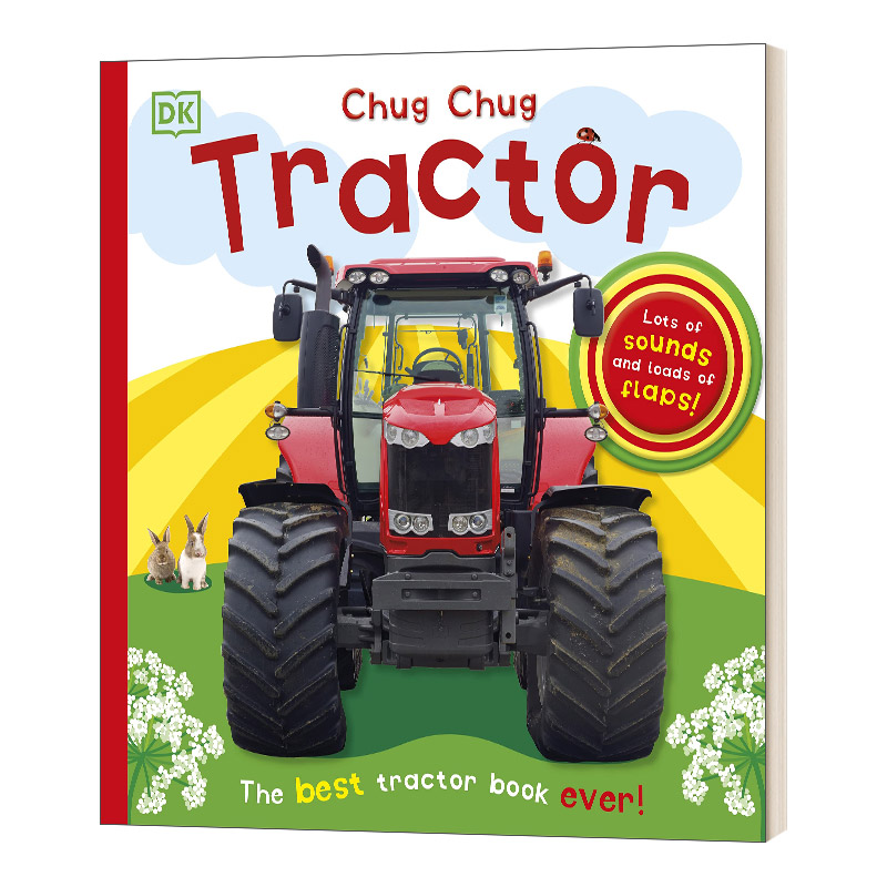 英文原版 Chug Chug Tractor 拖拉机 大开本纸板书 翻翻书 DK出品 绘本 英文版 进口英语原版书籍儿童图书