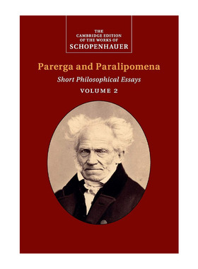 英文原版 Schopenhauer Parerga and Paralipomena 剑桥叔本华著作系列 附录与补遗 卷二 英文版 进口英语原版书籍