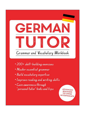 原版 Teach Yourself German Tutor Grammar and Vocabulary Workbook 自学德语 语法和词汇练习 进口原版书籍