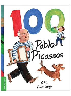 英文原版 100 Pablo Picassos 100种巴勃罗·毕加索 绘画作品集 儿童传记科普百科绘本 精装 英文版 进口英语原版书籍