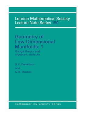 英文原版 Geometry of Low-Dimensional Manifolds 低维流形几何 卷一 伦敦数学会讲义系列 英文版 进口英语原版书籍