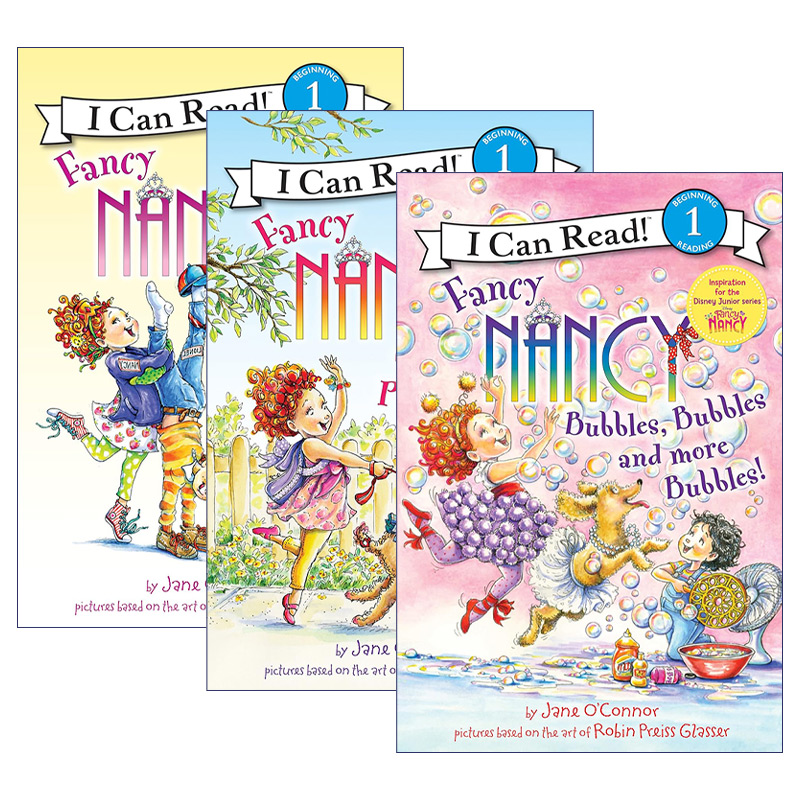 英文原版 I Can Read Level 1 Fancy Nancy 漂亮的南希 3册 小俏妞希希分级阅读 英文版 进口英语原版书籍