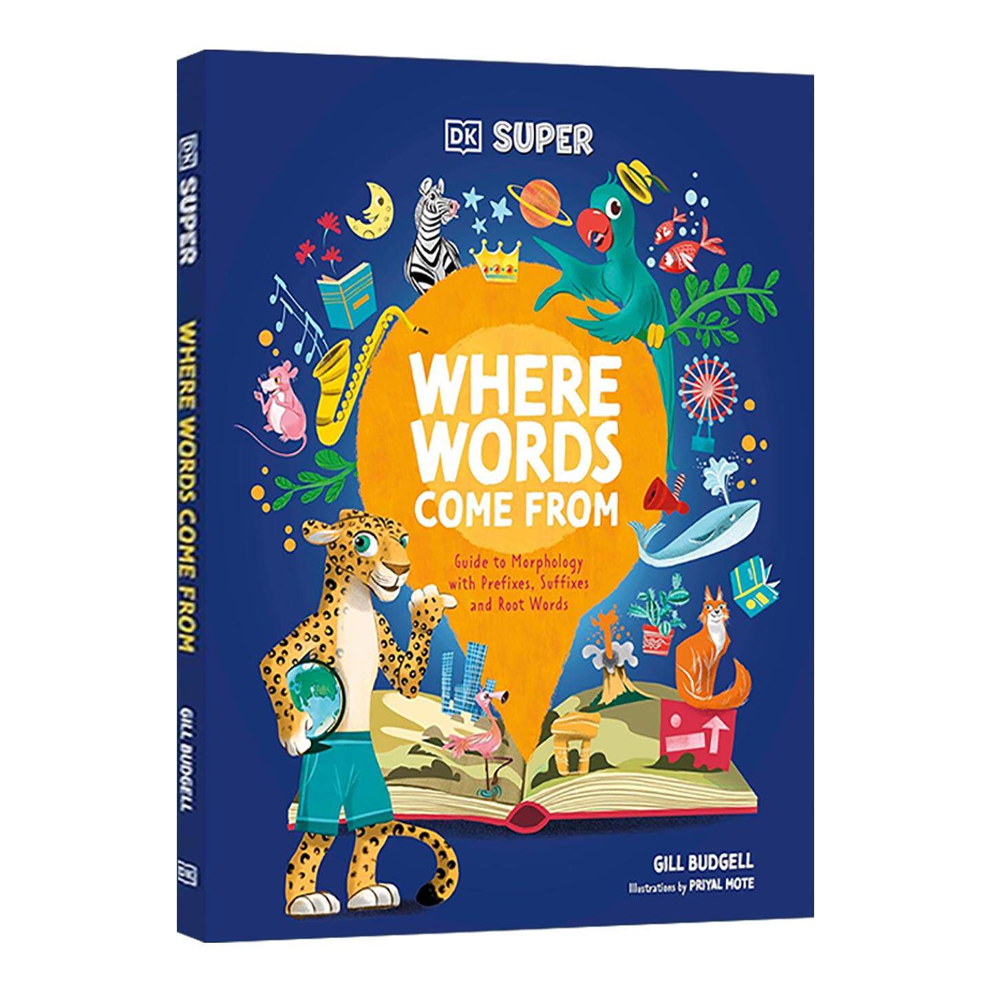 DK英语词汇的来源 英文原版 Where Words Come From 前缀后缀词根英语构词法指南 精装 英文版 进口英语原版书籍