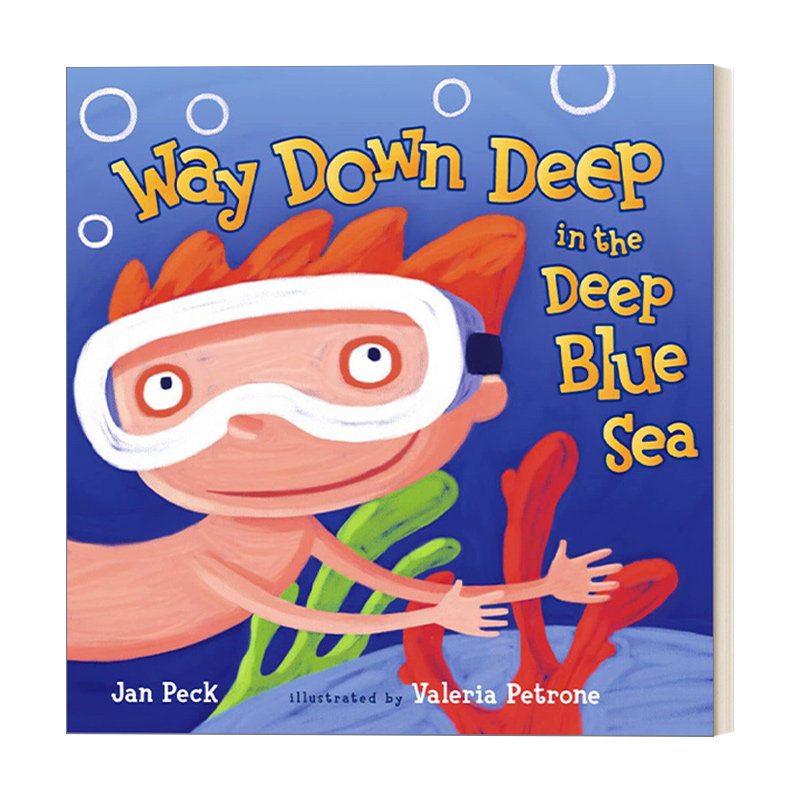 英文原版 Way Down Deep in the Deep Blue Sea 在深蓝色海洋的深处 精装绘本 英文版 进口英语原版书籍