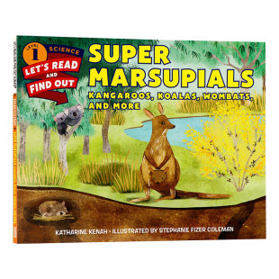 有袋类动物袋鼠考拉袋熊 进口书籍 Kangaroos and More Wombats Marsupials Koalas 英文版 英文原版 阅读与发现1阶段 Super
