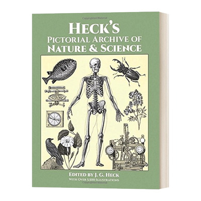 英文原版 Heck's Pictorial Archive of Nature and Science 赫克的自然和科学图像档案 英文版 进口英语原版书籍