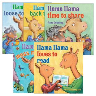 Anna 书籍 羊驼拉玛生活主题系列5册 进口英语原版 英文版 Dewdney 安娜·杜德尼 绘本 儿童精装 Llama 英文原版