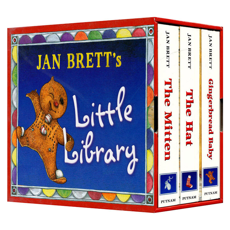 英文原版 Jan Brett's Little Library 简·布雷特的小图书馆 3册盒装 英文版 进口英语原版书籍儿童图书
