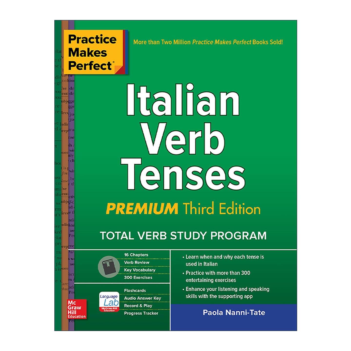 原版 Practice Makes Perfect Italian Verb Tenses 熟能生巧 意大利语动词时态 第3版 进口原版书籍