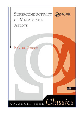 英文原版 Superconductivity Of Metals And Alloys 金属与合金的超导电性 诺贝尔奖得主 法国物理学家德热纳 英英语原版书籍