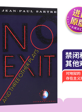 英文原版 No Exit And Three Other Plays 萨特 禁闭和其他戏剧 英文版 进口英语原版书籍