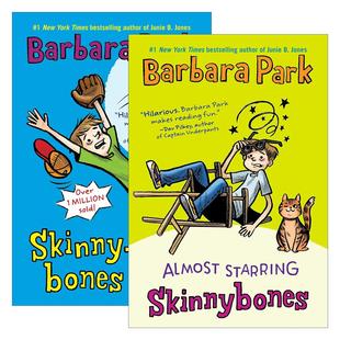 英文原版 Skinnybones 瘦骨系列1-2册 儿童幽默小说 朱尼琼斯系列作者Barbara Park 英文版 进口英语原版书籍