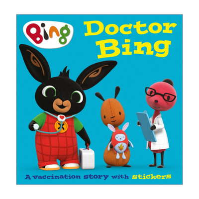 英文原版 Doctor Bing A Vaccination Story With Stickers 小兔兵兵打疫苗 英文版 进口英语原版书籍