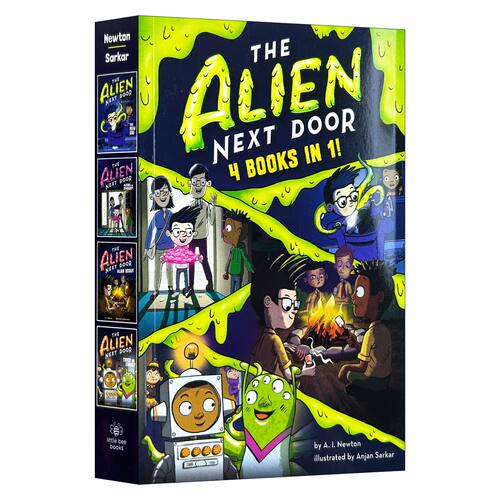 英文原版 The Alien Next Door 4 books in 1 隔壁的外星人4合1 英文版 进口英语原版书籍