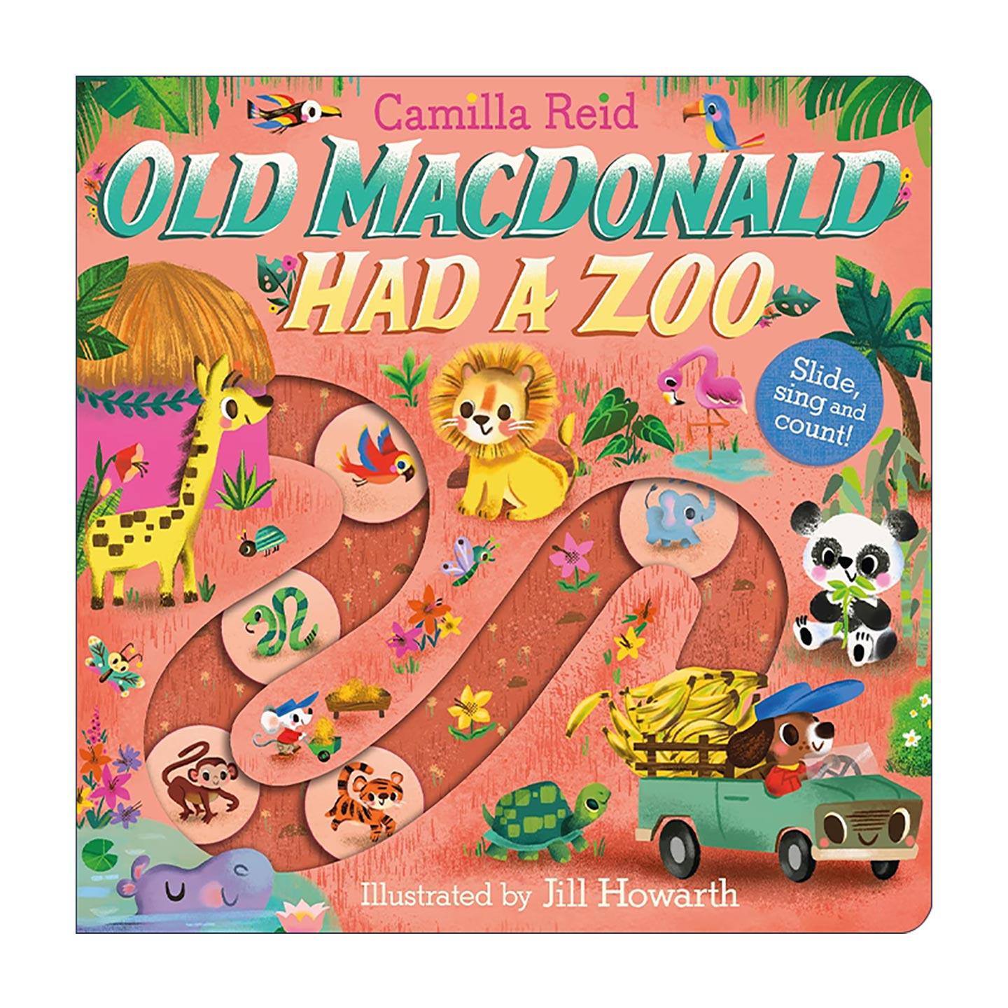 英文原版 Old Macdonald had a Zoo 老麦克唐纳有个动物园 儿童计数童谣互动绘本纸板书 卡米拉·里德 英文版 进口英语原版书籍