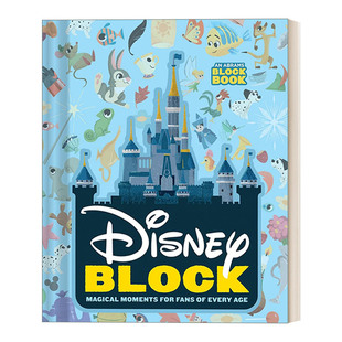 英文原版绘本 Disney Block 迪斯尼经典动画电影绘本 镂空设计造型纸板书 异型书 Alphablock创意字母同系列 英文版 进口英语书籍