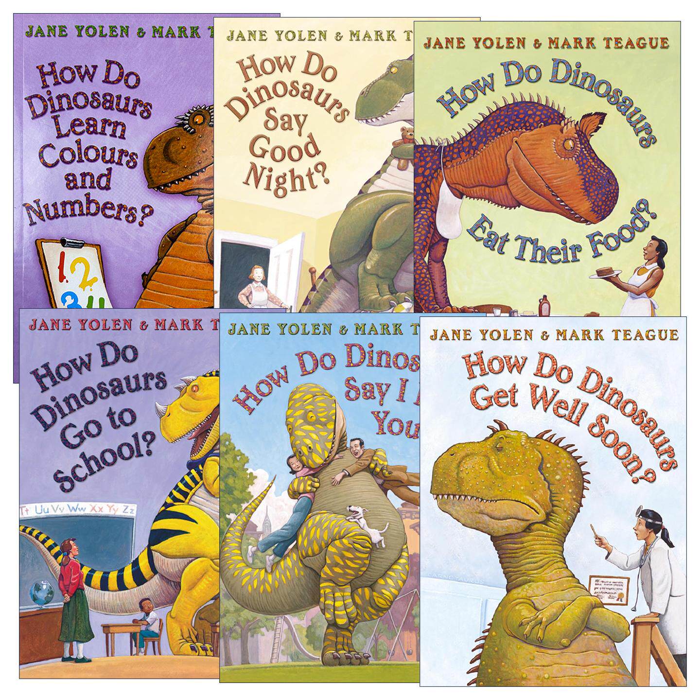 英文原版 How Do Dinosaurs 家有恐龙系列6册 性格情商培养安全教育绘本 吴敏兰书单 幼儿早教图画故事书 英文版 进口英语原版书籍