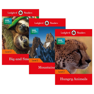 英文原版 BBC Earth Ladybird Readers Level 2 小瓢虫分级阅读系列2级3册 动物瓢虫 分级阅读趣味插画绘本儿童书籍
