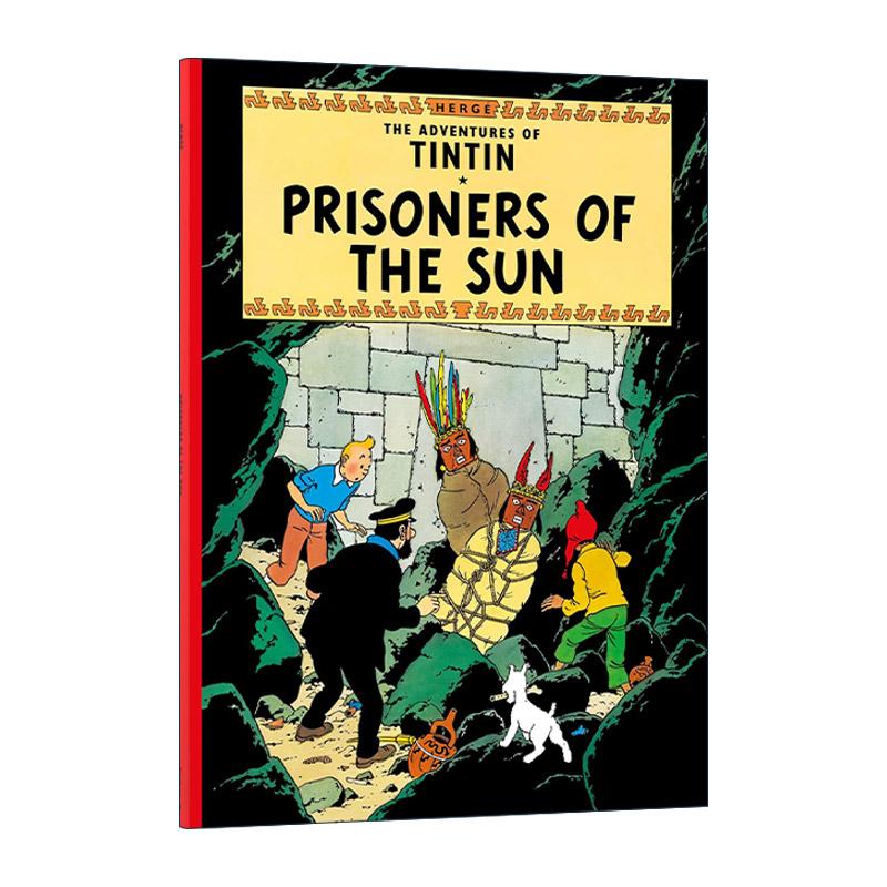 英文原版 The Adventures Of Tintin Prisoners Of The Sun 丁丁历险记之太阳的囚徒 儿童精装漫画 英文版 进口英语原版书籍