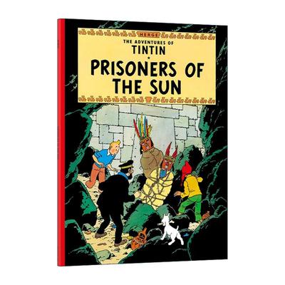 英文原版 The Adventures Of Tintin Prisoners Of The Sun 丁丁历险记之太阳的囚徒 儿童精装漫画 英文版 进口英语原版书籍