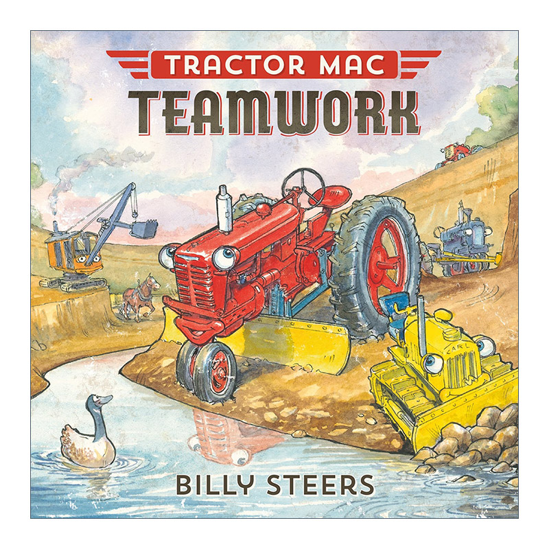 英文原版 Tractor Mac Teamwork 红色大拖拉机麦克 团队合作 精装绘本 英文版 进口英语原版书籍