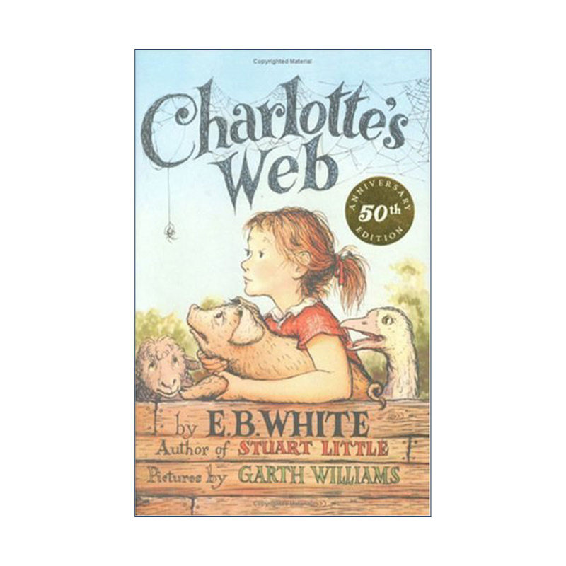 英文原版 Charlotte's Web 夏洛的网 精装收藏版 E.B.怀特经典故事 纽伯瑞儿童文学奖 英文版 进口英语原版书籍