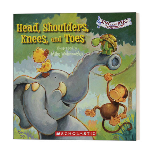 英文原版 Sing and Read Storybook Head  Shoulders  Knees  and Toes 由头到脚 英语童谣故事书 英文版 进口英语原版书籍