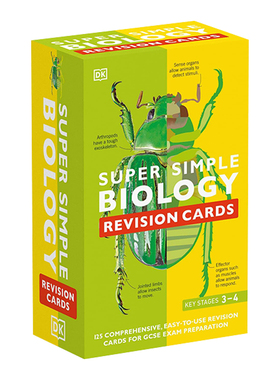 英文原版 SuperSimple Revision Cards Biology 超级简单复习卡 生物 英文版 进口英语原版书籍