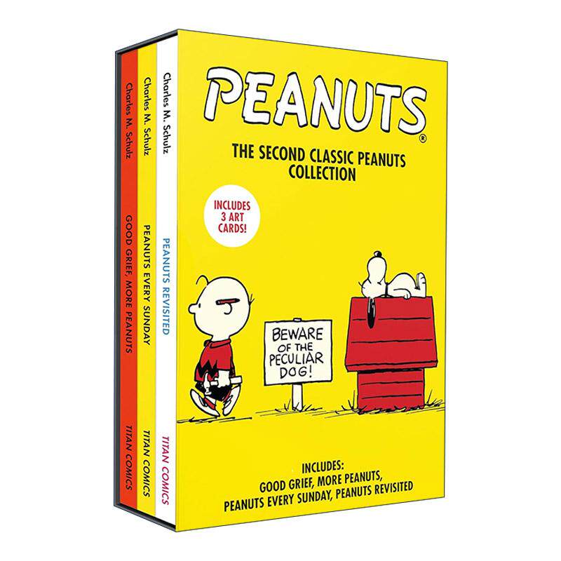 英文原版 Peanuts Boxed Set 经典花生漫画套装三册1952-1961 查尔斯·舒尔茨 英文版 进口英语原版书籍