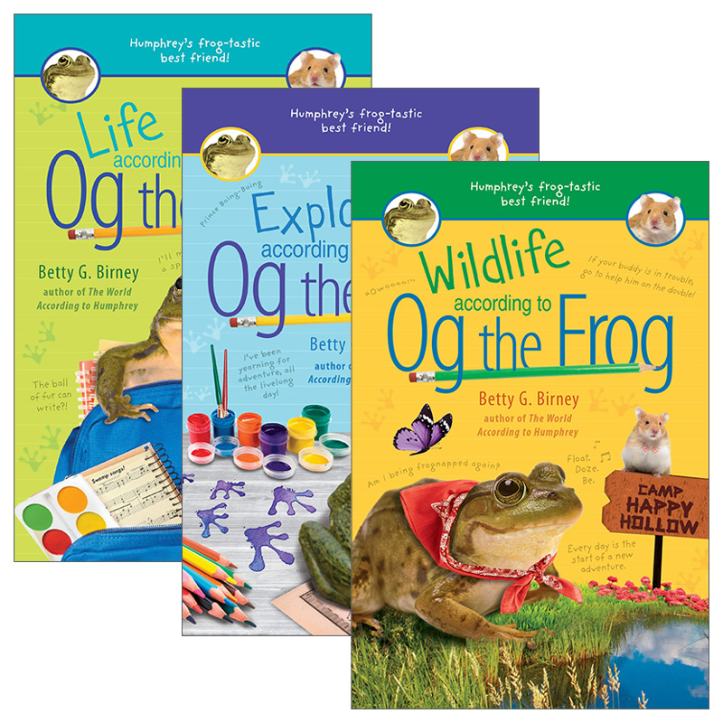 英文原版 Og the Frog系列3册 青蛙Og的探险/生活/野生动物 6-8岁儿童幽默章节桥梁书 Betty G. Birney 英文版 进口英语原版书籍