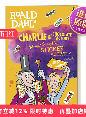英文原版 Roald Dahl's Whipple-Scrumptious Charlie 查理和巧克力工厂 罗尔德·达尔 活动贴纸书 英文版 进口英语原版书籍