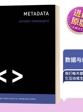 Metadata 英文原版 元数据 MIT新概念丛书 数据与编程 Jeffrey Pomerantz 英文版进口原版英语书籍