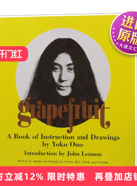 英文原版 Grapefruit 葡萄柚 说明和图纸书 启发式艺术 小野洋子  精装 英文版 进口英语原版书籍
