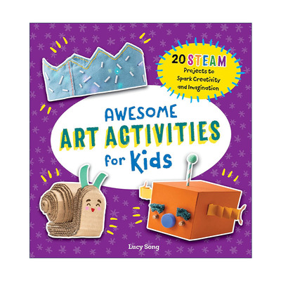 英文原版 Awesome Art Activities for Kids 儿童艺术活动书 20个激发创造力和想象力的STEAM项目 英文版 进口英语原版书籍