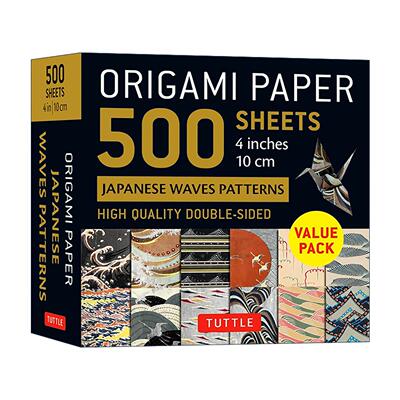 英文原版 Origami Paper 500 sheets Japanese Waves 4
