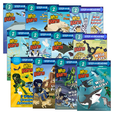 英文原版 Wild Kratts 动物兄弟 12册 PBS教育科幻科幻动画版 Step into Reading L2 美国兰登经典分级读物 英文版 进口英语书籍