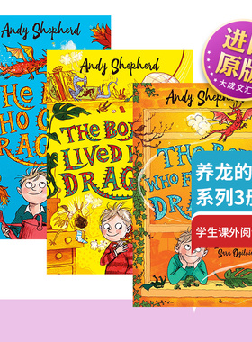 The Boy Who Grew Lived Flew with Dragons 英文原版 养龙的男孩系列3册 英文版儿童英语章节书 进口原版学生课外阅读书籍