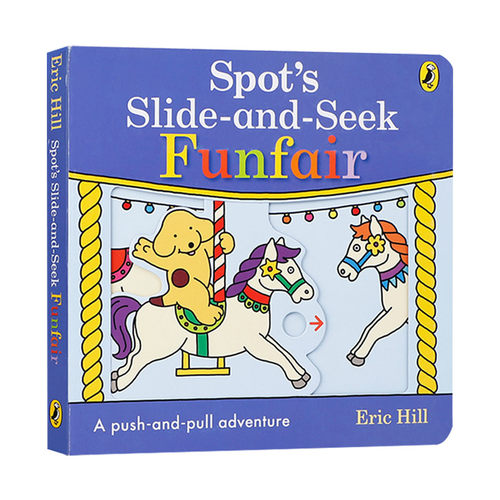 英文原版 Spot's Slide and Seek Funfair 游乐场 找找书 亲子互动共读早教书抽拉机关书 英文版 进口英语原版书籍儿童图书