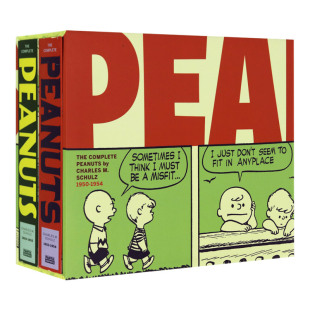 查尔斯舒尔茨 Complete Peanuts 英文原版 1954 2册套装 Schulz 花生漫画：史努比全集 Charles 1950