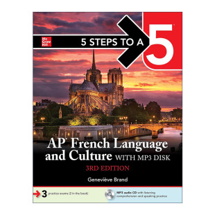 带音频 Steps 原版 Language AP法语语言文化 第3版 五步速成系列 Culture and 书籍 进口原版 French