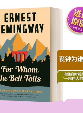 英文原版 For Whom the Bell Tolls 丧钟为谁而鸣 Hemingway Library Edition 英文版 进口英语原版书籍