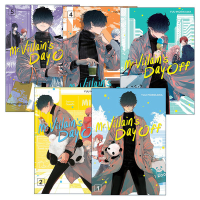 英文原版 Mr. Villain's Day Off 休假日的坏人先生1-5册 同名动漫治愈喜剧漫画 森川侑 英文版 进口英语原版书籍