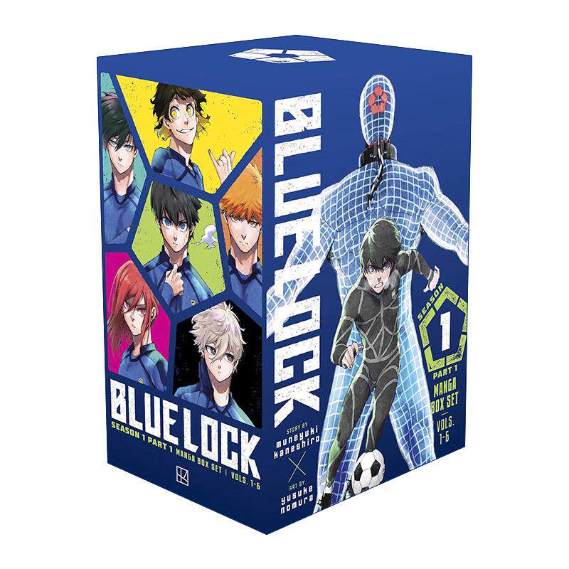 英文原版 Blue Lock Season 1 Part 1 Manga Box Set 蓝色监狱 蓝色禁区 第一季 第一部分1-6卷漫画盒装套装 含一张双面海报