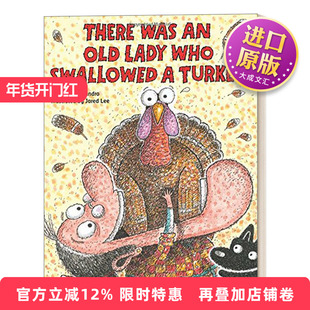 英文原版 There Was an Old Lady Who Swallowed a Turkey 有个老婆婆吞了一只火鸡 英文版 进口英语原版书籍