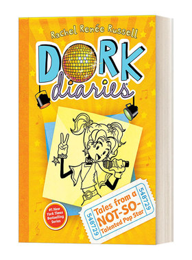 英文原版 Dork Diaries 3 Tales from a Not-So-Talented Pop Star 怪诞少女日记3 精装 英文版 进口英语原版书籍
