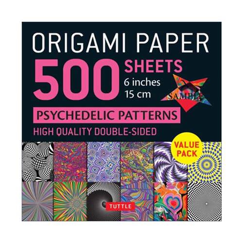 英文原版 Origami Paper 500 sheets Psychedelic Patterns 6