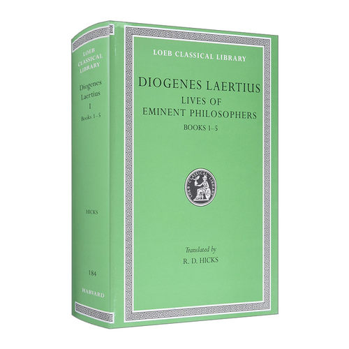 英文原版 Lives of Eminent Philosophers Volume I 第欧根尼 名哲言行录1 卷1-5 原文希英对照版 洛布古典丛书 进口英语原版书籍